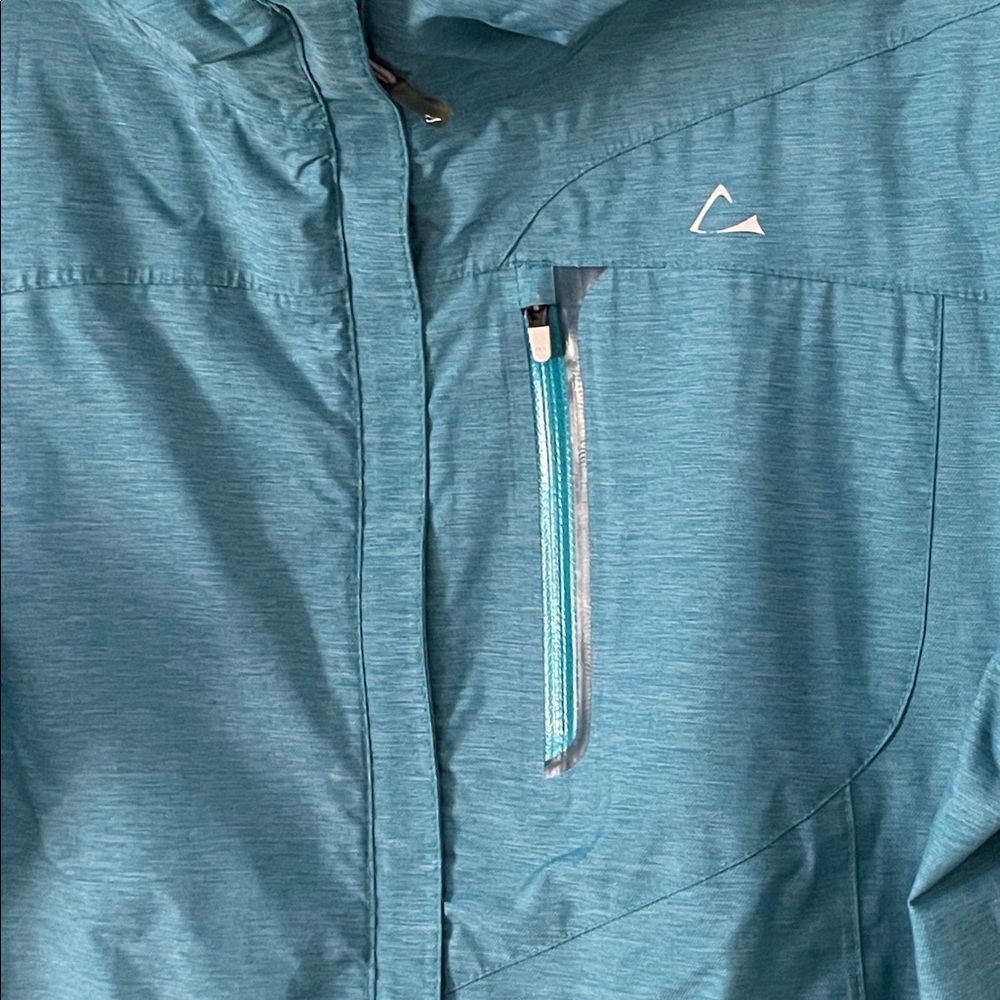 PARADOX Womens Waterproof & Breathable Hooded Rain Wind Jacket teal blue size M - Picture 6 of 14